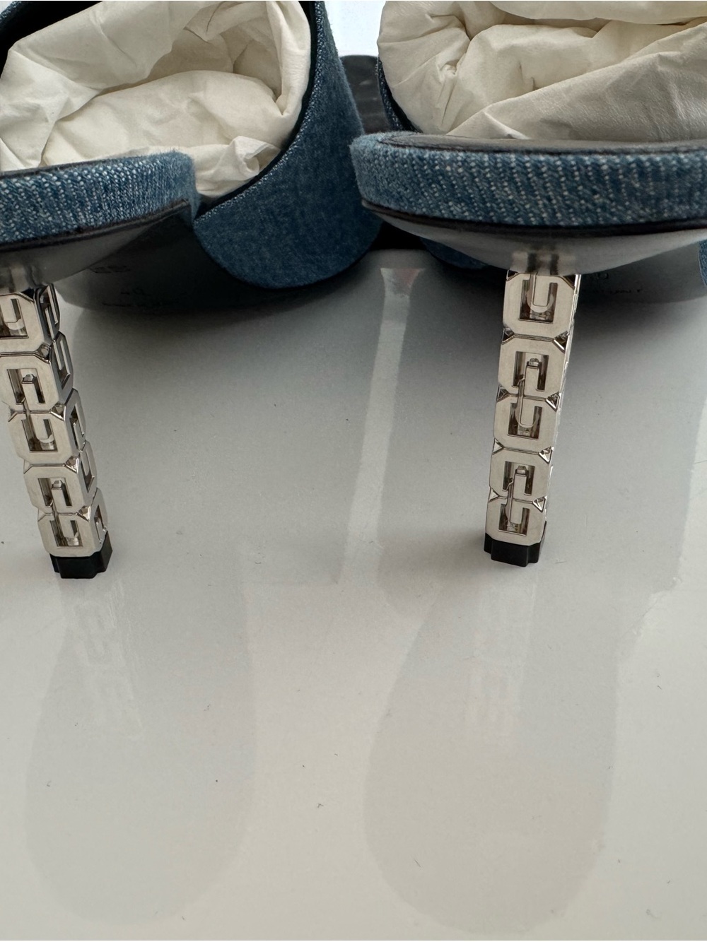 Givenchy Denim Slide Sandals - G Cube mules w: dust bag… - Picture 3 of 7